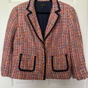 Talbots Red and Pink Tweed Blazer